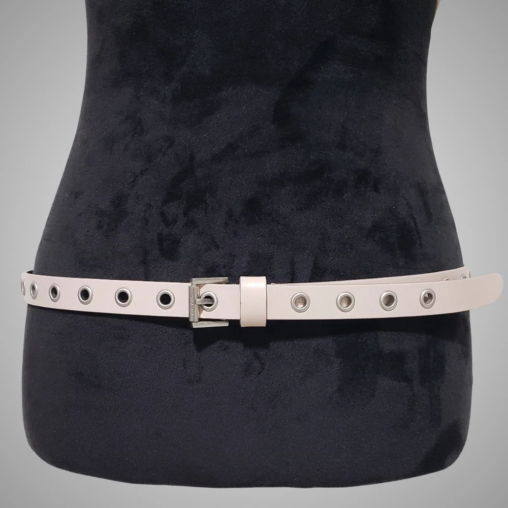 All Saints Belt Blush Antique Nickel Rivet Leather Belt Bohemian Grunge Modern